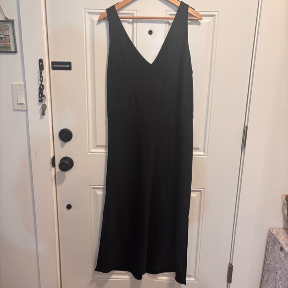 A New Day V-Neck Slip Midi Dress in Black - Picture 7 of 12